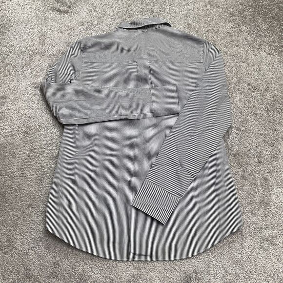 J.Crew Boy Fit Everyday Shirt Womens 4 Black White Striped Long Sleeve Cotton - Picture 2 of 11